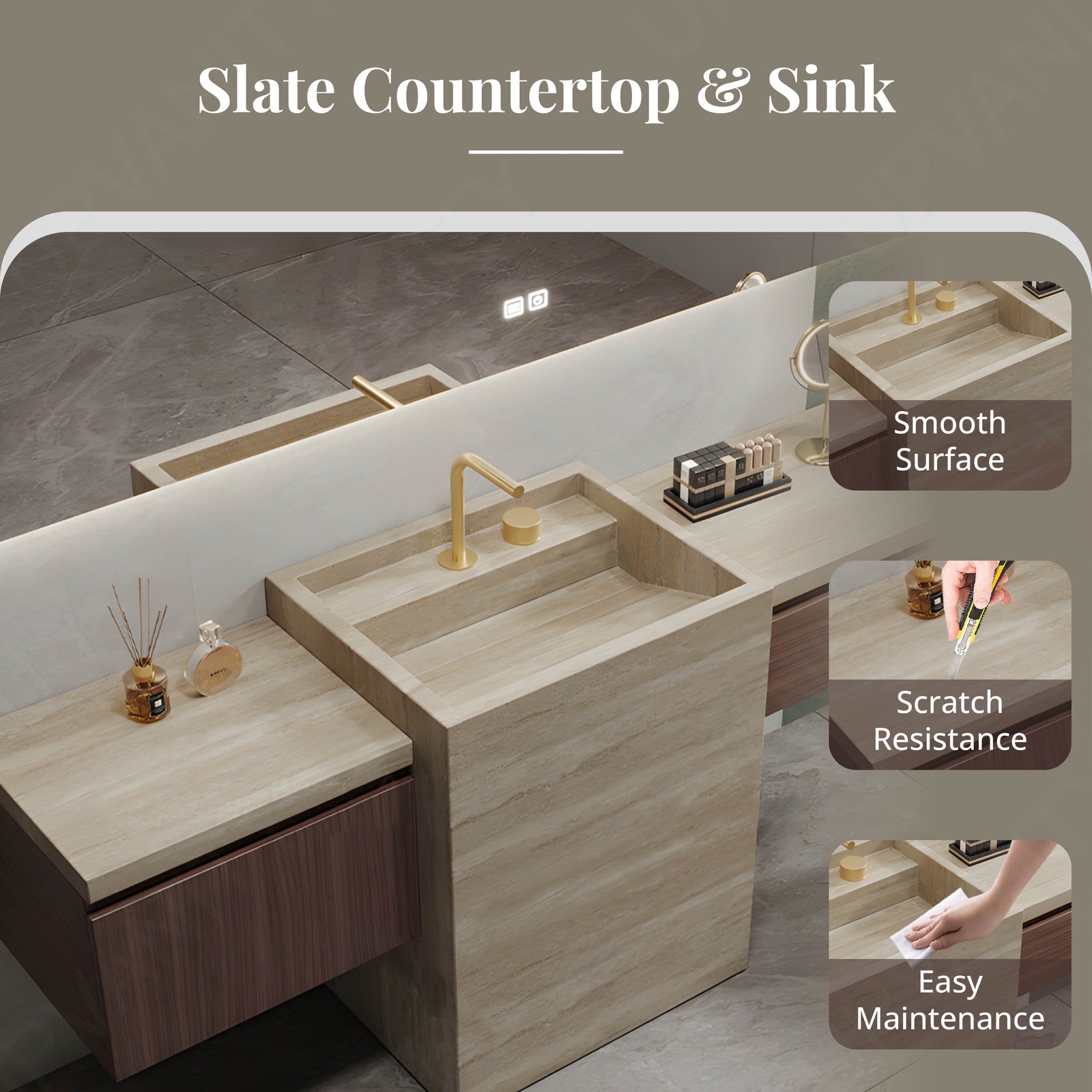 Column Vanity Freestanding Type - Bathroom Vanity Sets - UpVanity