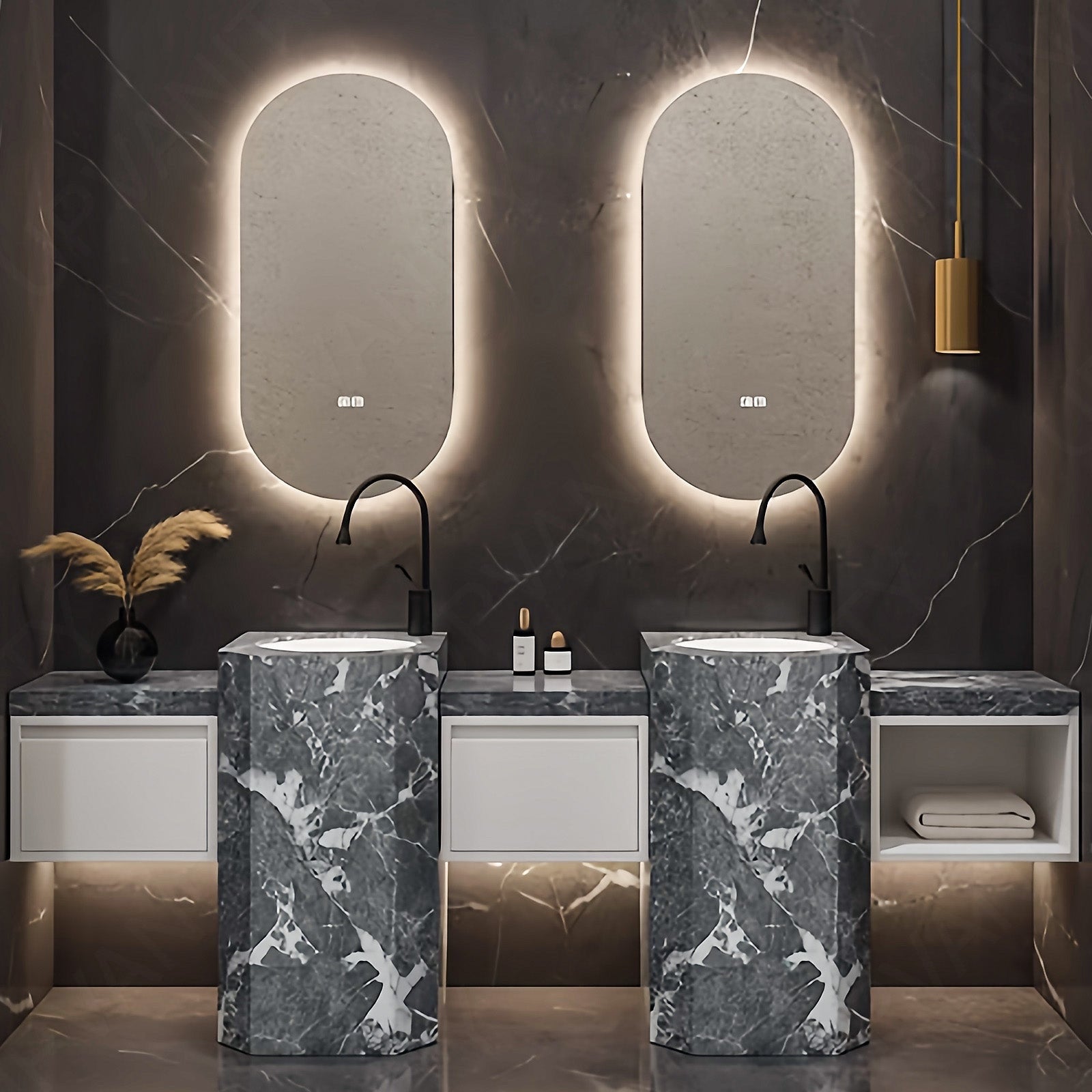 Column Vanity Freestanding Type - Bathroom Vanity Sets - UpVanity
