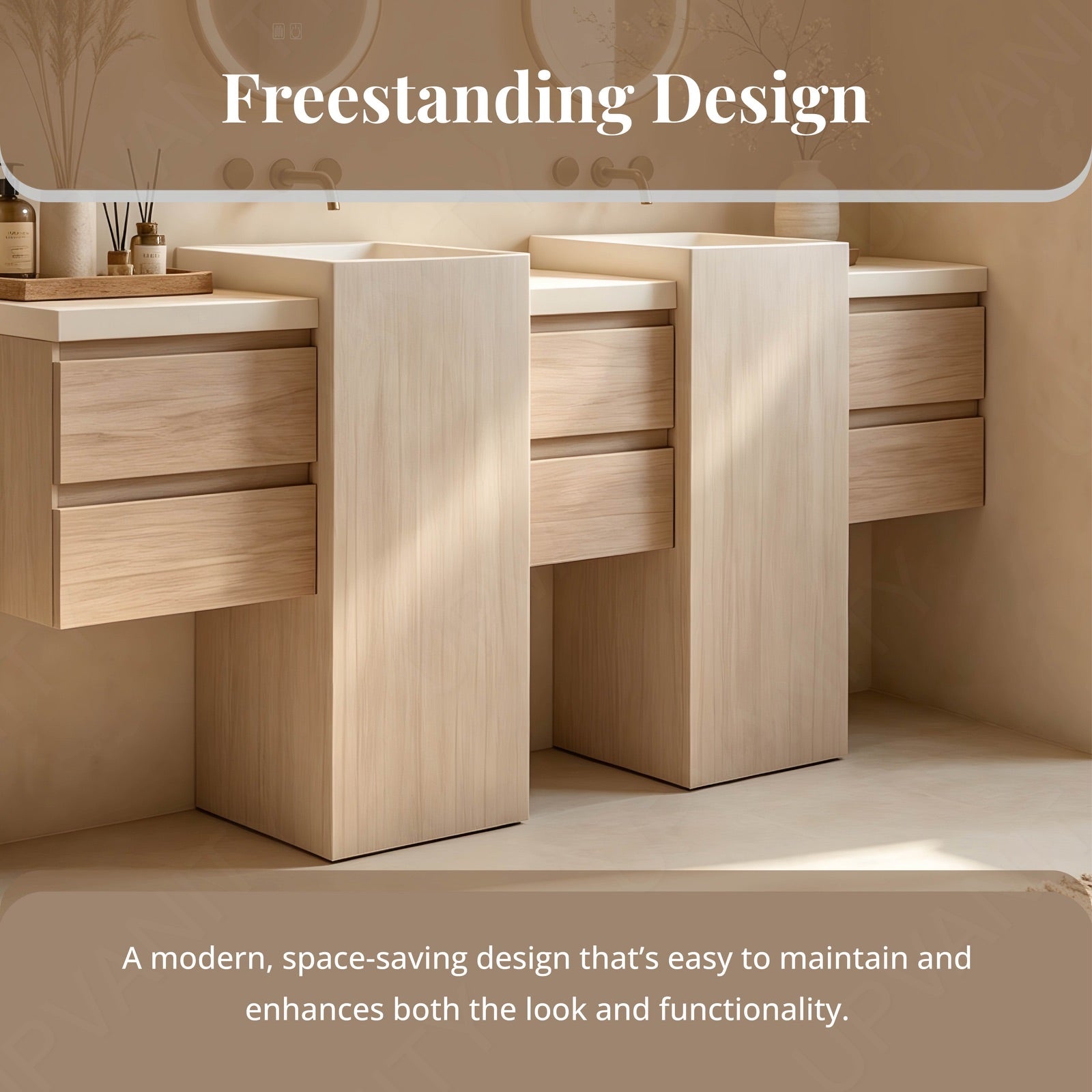 Column Vanity Grand Size - Bathroom Vanity Sets - UpVanity